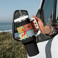 Hoops Life Tumbler With Handle Retro Basketball Dunk Silhouette