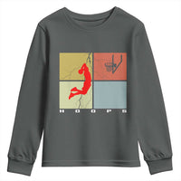 Hoops Life Youth Sweatshirt Retro Basketball Dunk Silhouette - Wonder Print Shop
