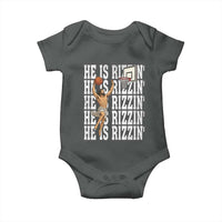 Christian Basketball Lover Baby Onesie He Is Rizzin Funny Gift - Wonder Print Shop