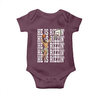 Christian Basketball Lover Baby Onesie He Is Rizzin Funny Gift - Wonder Print Shop