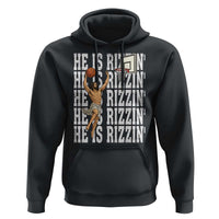 Christian Basketball Lover Hoodie He Is Rizzin Funny Gift - Wonder Print Shop