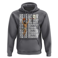 Christian Basketball Lover Hoodie He Is Rizzin Funny Gift - Wonder Print Shop
