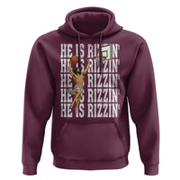 Christian Basketball Lover Hoodie He Is Rizzin Funny Gift - Wonder Print Shop