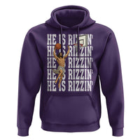 Christian Basketball Lover Hoodie He Is Rizzin Funny Gift - Wonder Print Shop
