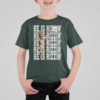 Christian Basketball Lover T Shirt For Kid He Is Rizzin Funny Gift - Wonder Print Shop
