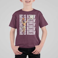 Christian Basketball Lover T Shirt For Kid He Is Rizzin Funny Gift - Wonder Print Shop