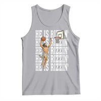 Christian Basketball Lover Tank Top He Is Rizzin Funny Gift - Wonder Print Shop