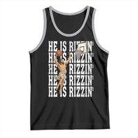 Christian Basketball Lover Tank Top He Is Rizzin Funny Gift - Wonder Print Shop