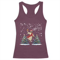 He Is Rizzin Racerback Tank Top Funny Christmas Slam Dunk Basketball Gift - Wonder Print Shop