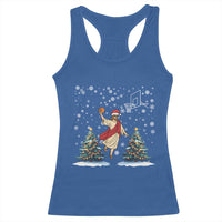 He Is Rizzin Racerback Tank Top Funny Christmas Slam Dunk Basketball Gift - Wonder Print Shop