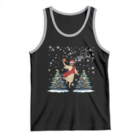 He Is Rizzin Tank Top Funny Christmas Slam Dunk Basketball Gift - Wonder Print Shop
