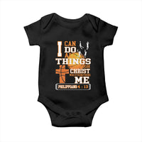 Christian Basketball Baby Onesie I Can Do All Things Through Christ Bible Verse - Wonder Print Shop