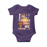 Christian Basketball Baby Onesie I Can Do All Things Through Christ Bible Verse - Wonder Print Shop
