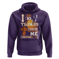 Christian Basketball Hoodie I Can Do All Things Through Christ Bible Verse - Wonder Print Shop