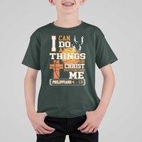 Christian Basketball T Shirt For Kid I Can Do All Things Through Christ Bible Verse - Wonder Print Shop