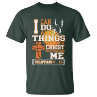 Christian Basketball T Shirt I Can Do All Things Through Christ Bible Verse - Wonder Print Shop
