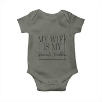 Funny My Wife Is My Favorite Problem Quote Baby Onesie Husband Marriage Wife Gift