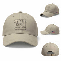 Funny My Wife Is My Favorite Problem Quote Baseball Cap Husband Marriage Wife Gift