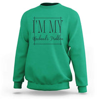 Funny Im My Husbands Problem Wife Sweatshirt Marriage Couple Gift