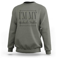 Funny Im My Husbands Problem Wife Sweatshirt Marriage Couple Gift