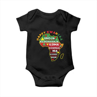 Happy Kwanzaa African Map Baby Onesie Nguzo Saba Seven Principles African Heritage Gift - Wonder Print Shop