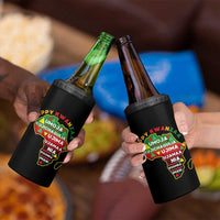 Happy Kwanzaa African Map 4 in 1 Can Cooler Tumbler Nguzo Saba Seven Principles African Heritage Gift - Wonder Print Shop