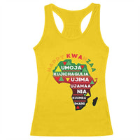 Happy Kwanzaa African Map Racerback Tank Top Nguzo Saba Seven Principles African Heritage Gift - Wonder Print Shop