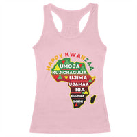 Happy Kwanzaa African Map Racerback Tank Top Nguzo Saba Seven Principles African Heritage Gift - Wonder Print Shop