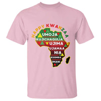 Happy Kwanzaa African Map T Shirt Nguzo Saba Seven Principles African Heritage Gift - Wonder Print Shop