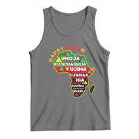 Happy Kwanzaa African Map Tank Top Nguzo Saba Seven Principles African Heritage Gift - Wonder Print Shop