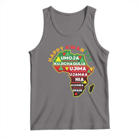 Happy Kwanzaa African Map Tank Top Nguzo Saba Seven Principles African Heritage Gift - Wonder Print Shop