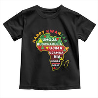 Happy Kwanzaa African Map Toddler T Shirt Nguzo Saba Seven Principles African Heritage Gift - Wonder Print Shop