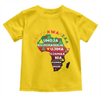 Happy Kwanzaa African Map Toddler T Shirt Nguzo Saba Seven Principles African Heritage Gift - Wonder Print Shop