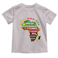 Happy Kwanzaa African Map Toddler T Shirt Nguzo Saba Seven Principles African Heritage Gift - Wonder Print Shop