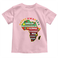 Happy Kwanzaa African Map Toddler T Shirt Nguzo Saba Seven Principles African Heritage Gift - Wonder Print Shop