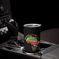 Happy Kwanzaa African Map Tumbler Cup Nguzo Saba Seven Principles African Heritage Gift - Wonder Print Shop