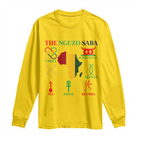 Nguzo Saba Seven Principles Long Sleeve Shirt Festival Of Lights African Heritage Gift - Wonder Print Shop