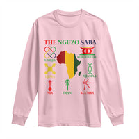 Nguzo Saba Seven Principles Long Sleeve Shirt Festival Of Lights African Heritage Gift - Wonder Print Shop