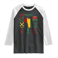 Nguzo Saba Seven Principles Raglan Shirt Festival Of Lights African Heritage Gift - Wonder Print Shop
