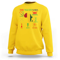 Nguzo Saba Seven Principles Sweatshirt Festival Of Lights African Heritage Gift - Wonder Print Shop