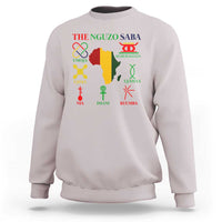 Nguzo Saba Seven Principles Sweatshirt Festival Of Lights African Heritage Gift - Wonder Print Shop
