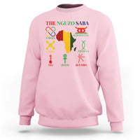 Nguzo Saba Seven Principles Sweatshirt Festival Of Lights African Heritage Gift - Wonder Print Shop
