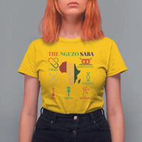 Nguzo Saba Seven Principles T Shirt For Women Festival Of Lights African Heritage Gift - Wonder Print Shop