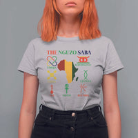 Nguzo Saba Seven Principles T Shirt For Women Festival Of Lights African Heritage Gift - Wonder Print Shop