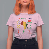 Nguzo Saba Seven Principles T Shirt For Women Festival Of Lights African Heritage Gift - Wonder Print Shop