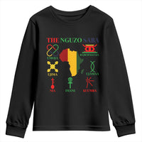 Nguzo Saba Seven Principles Youth Sweatshirt Festival Of Lights African Heritage Gift - Wonder Print Shop