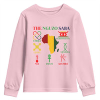 Nguzo Saba Seven Principles Youth Sweatshirt Festival Of Lights African Heritage Gift - Wonder Print Shop