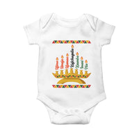 7 Principles Of Kwanzaa Baby Onesie Festival Of Lights African Heritage Gift - Wonder Print Shop