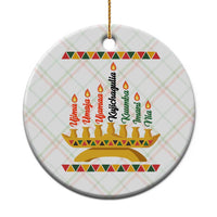 7 Principles Of Kwanzaa Ceramic Ornament Festival Of Lights African Heritage Gift - Wonder Print Shop