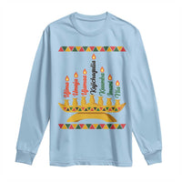 7 Principles Of Kwanzaa Long Sleeve Shirt Festival Of Lights African Heritage Gift - Wonder Print Shop